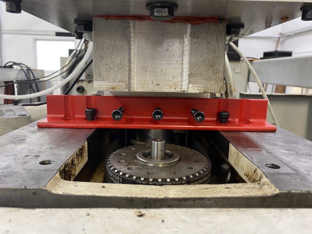 Tention tool for Haas mill spindle belt system